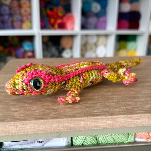 Bright Life Crested Gecko OOAK Amigurumi