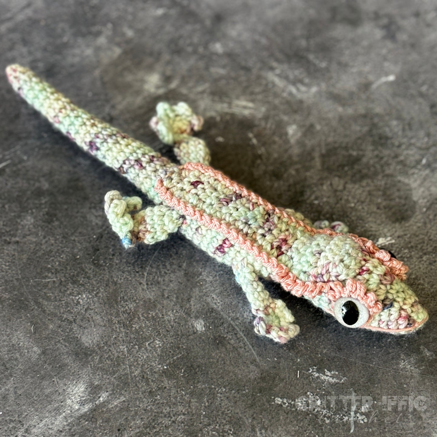 Subtle Sweet Crested Gecko OOAK Amigurumi