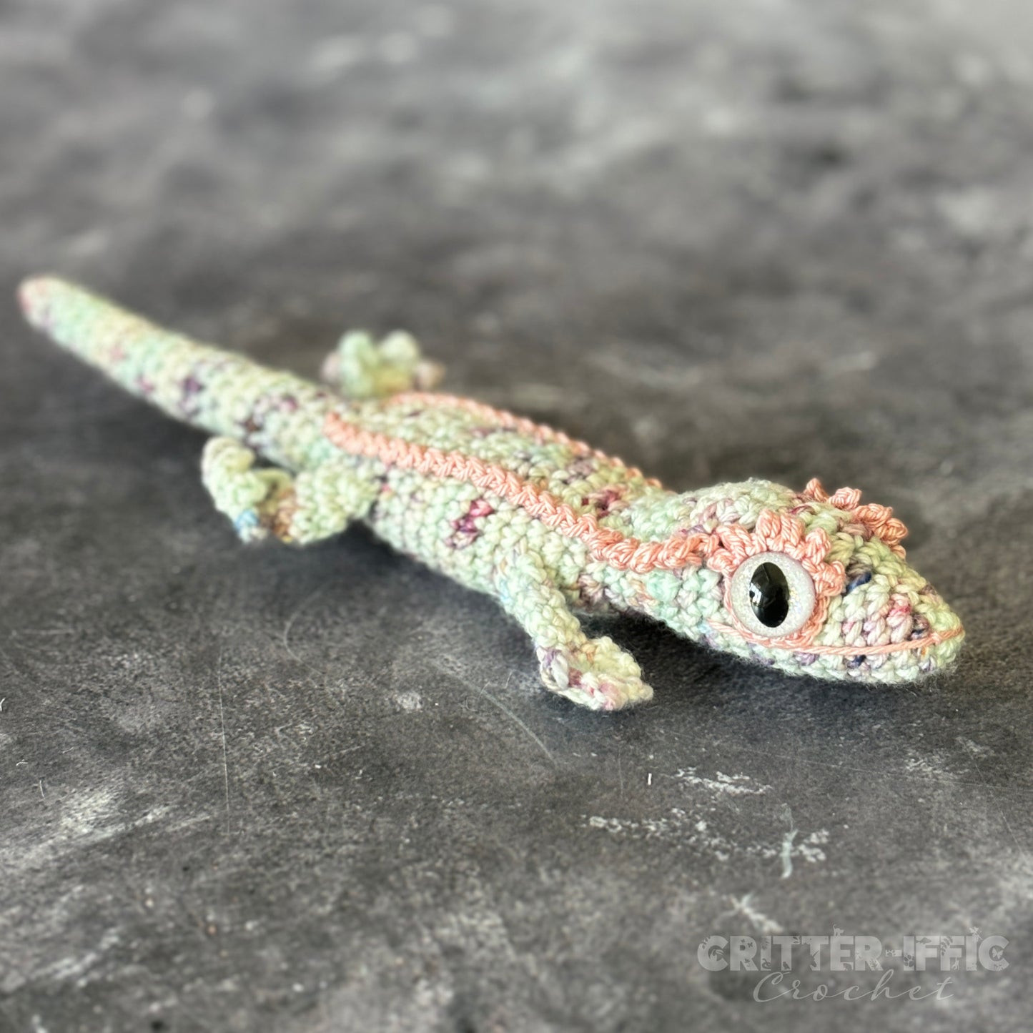 Subtle Sweet Crested Gecko OOAK Amigurumi