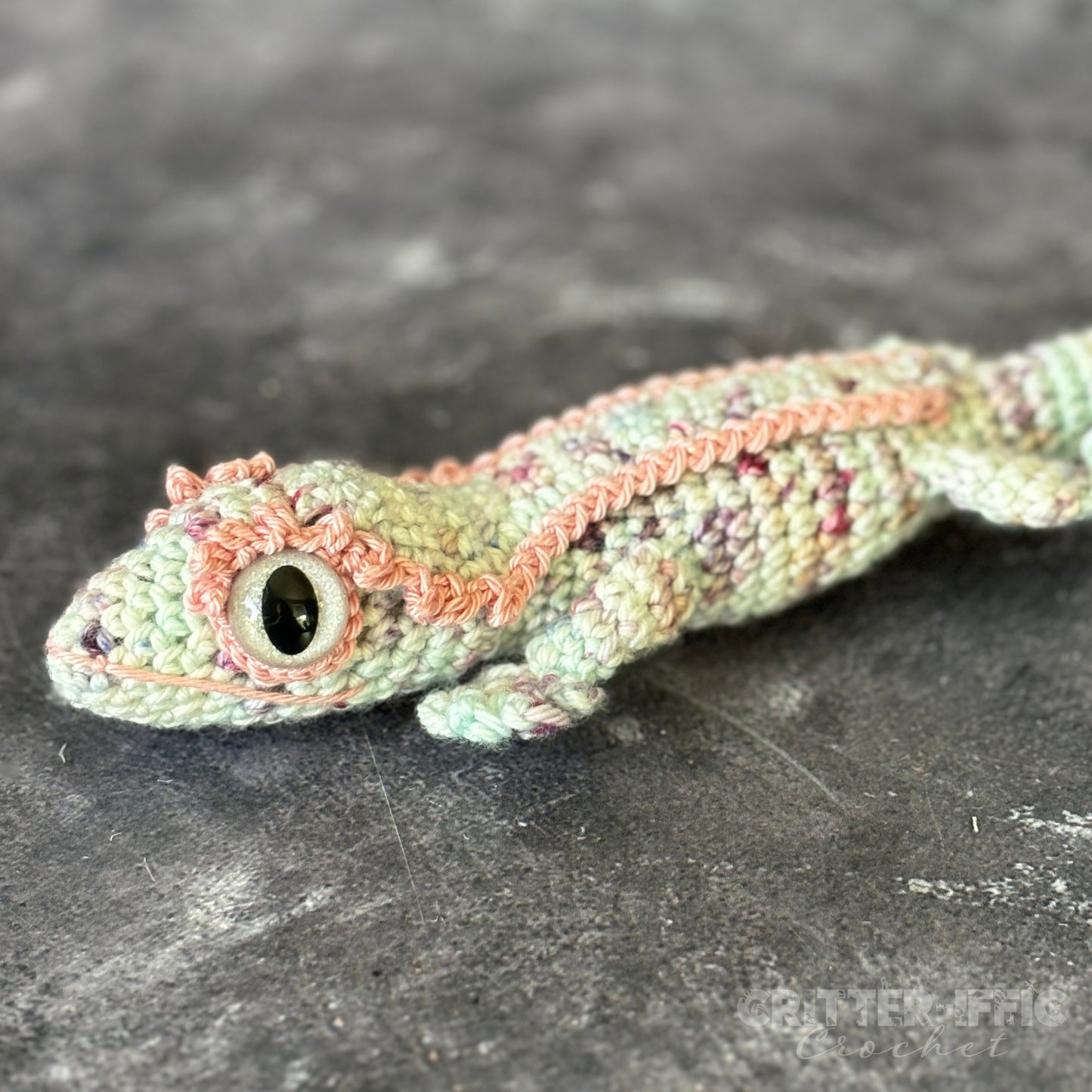 Subtle Sweet Crested Gecko OOAK Amigurumi