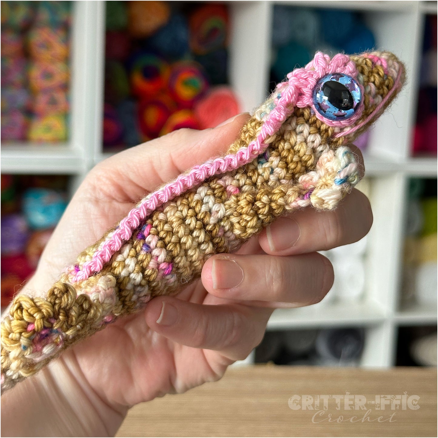 Starry Eye Crested Gecko OOAK Amigurumi